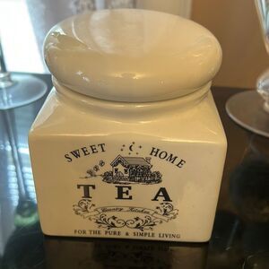 Charming vintage ceramic tea canister from Express Anglia